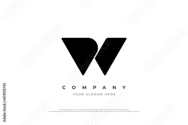 Obraz Initial Letter DW Logo Design Vector