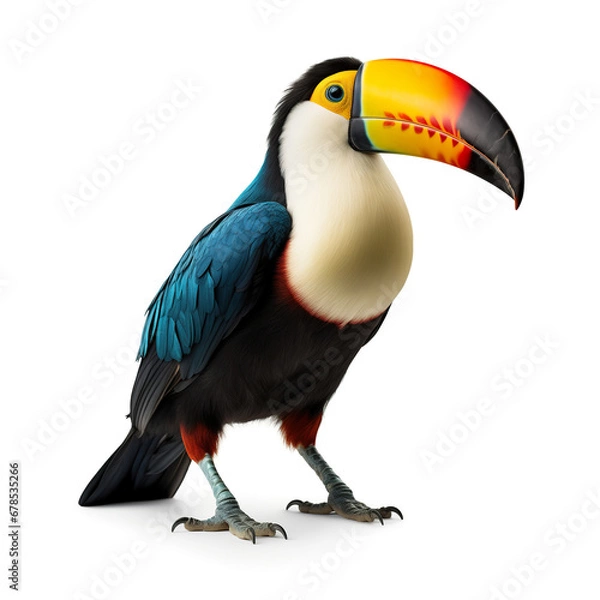 Fototapeta A tucan bird isolated on white background