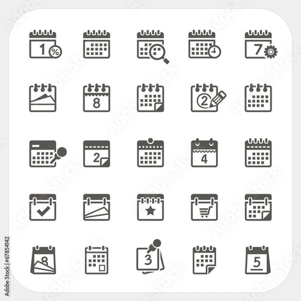 Obraz Calendar icons set