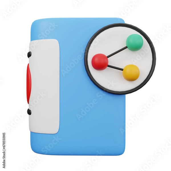 Fototapeta icon 3d Render Educational Book