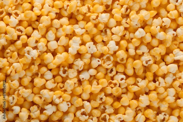 Obraz Textura de palomitas de cine, muchas en pantalla