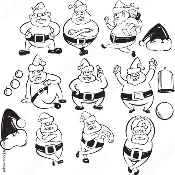 Fototapeta santa with few wxpression and pose