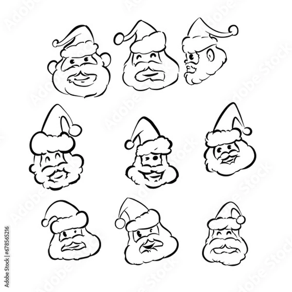 Obraz christmas icons set