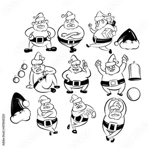 Fototapeta santa with few wxpression and pose