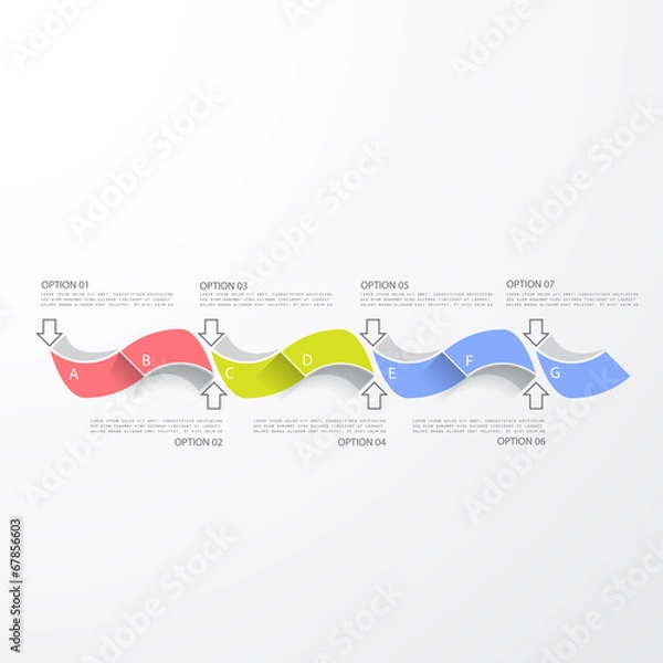 Fototapeta Template for your project, minimal infographic