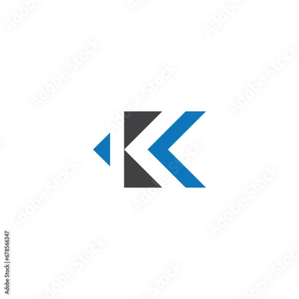 Fototapeta Vector creative k latter logo template