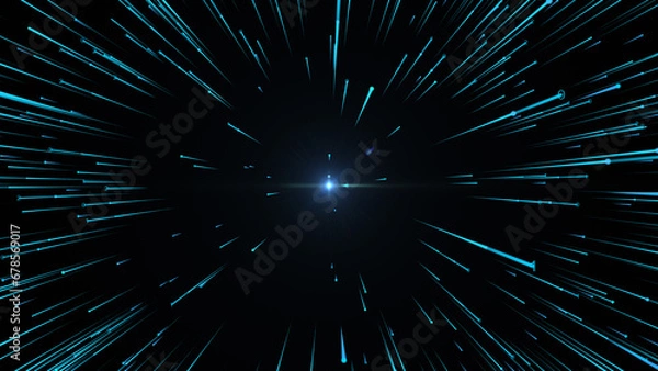 Obraz Luminous lines radiating outward from the center