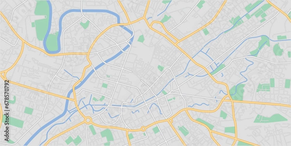 Obraz Layered editable vector illustration outline of Manchester,Britain.
