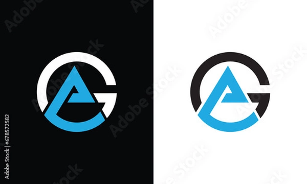 Obraz AG letter logo design vector template