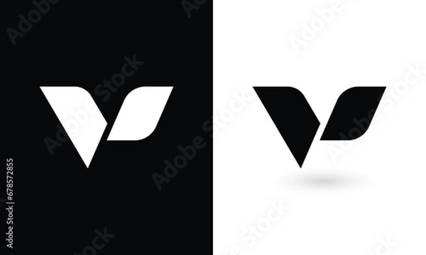 Obraz V letter logo design vector template