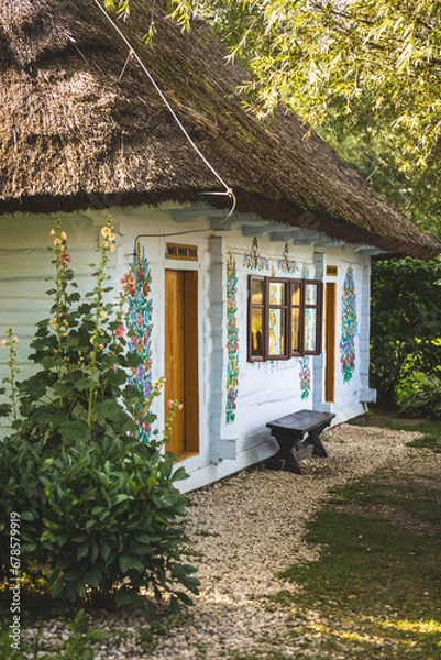 Obraz Zalipie - Polish colourful village, traditional folk culture, Poland