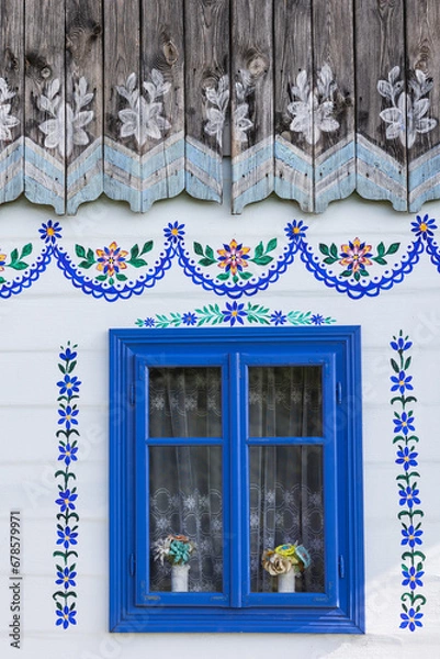 Obraz Zalipie - Polish colourful village, traditional folk culture, Poland
