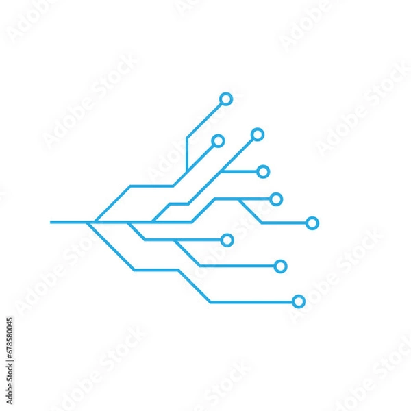 Fototapeta Technology circuit diagram vector