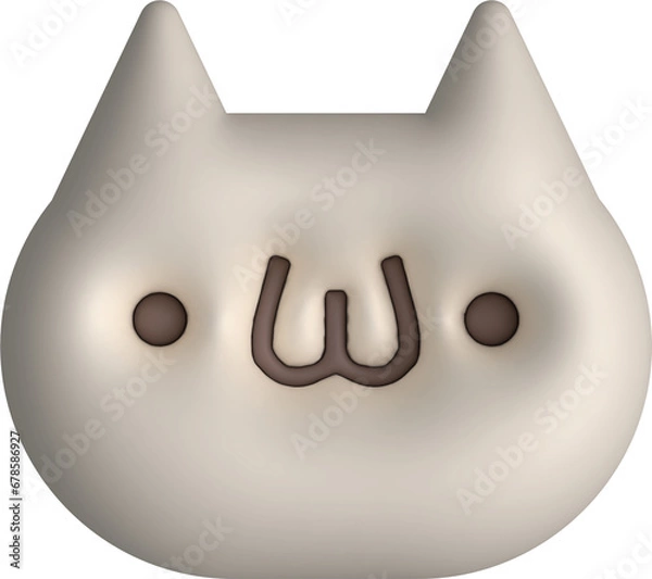 Obraz cat 3D icon