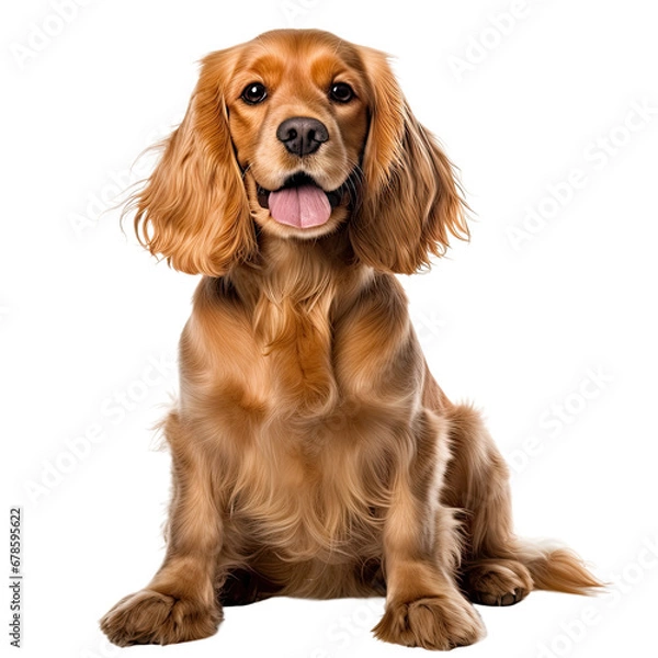 Obraz Sitting Cocker Spaniel Dog, Isolated