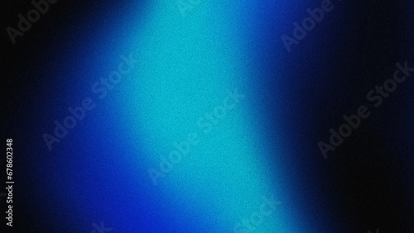 Fototapeta 4K Dark blue grainy gradient background, black backdrop, noise texture effect, webpage header, wide banner size