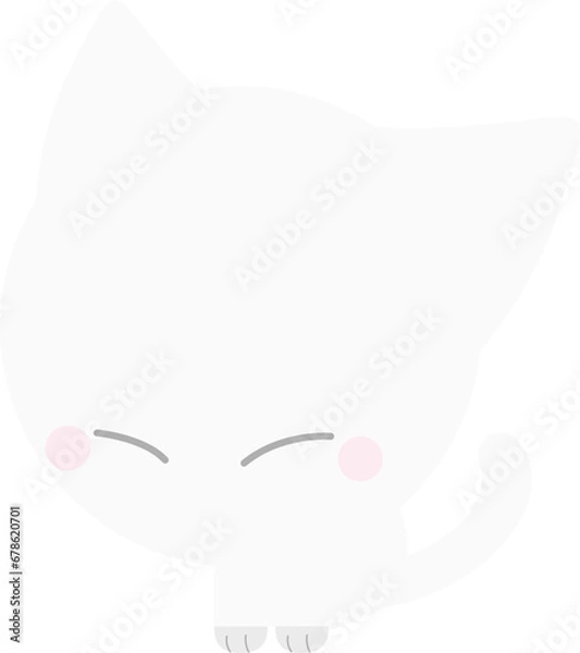 Obraz cute white kitten