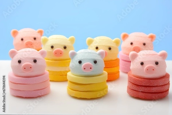 Fototapeta ブタさんのケーキ
