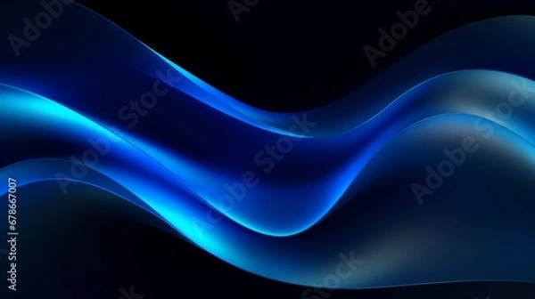 Fototapeta Abstract blue background with smooth lines