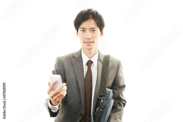 Fototapeta 笑顔のビジネスマン