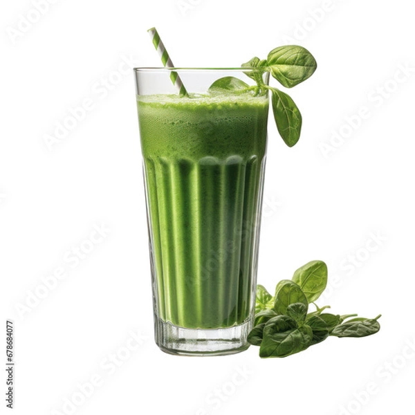 Obraz spinach smoothie isolated