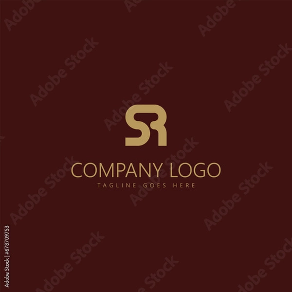 Fototapeta Letter R Logo with Simple and Elegant Color