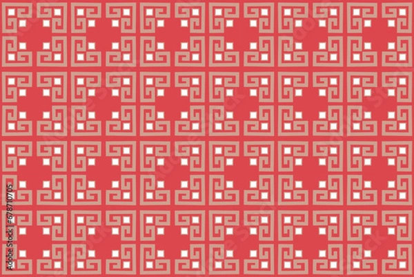 Fototapeta Chinese New Year Pattern, repeat and seamless, geometric element for textile, print, wrapping.
