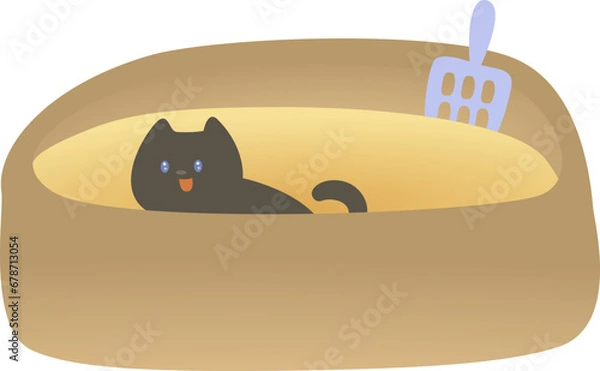 Obraz cat potty with cat