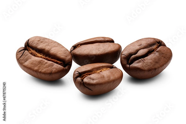 Obraz Coffee beans . Cut out on transparent