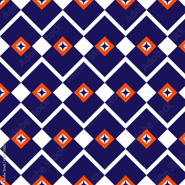 Obraz Star Vector pattern. Modern stylish abstract texture. Repeating geometric shapes from striped elements