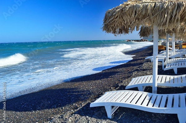 Obraz Kamari beach, Santorini