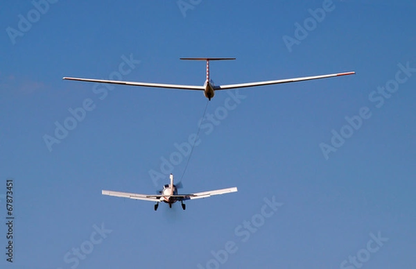 Obraz samolot holujący szybowiec