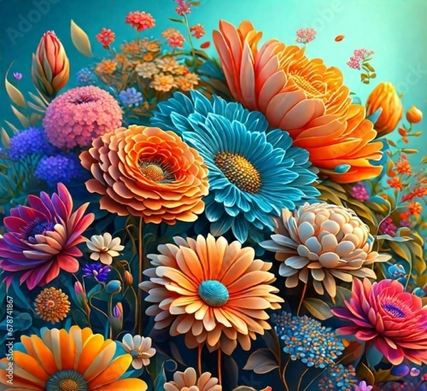 Fototapeta colorful flower background