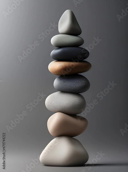 Fototapeta Stone background 3D neutral colors sharpfocus highlydetailed