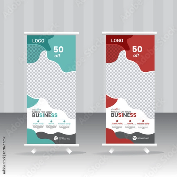 Obraz Business roll-up banner design