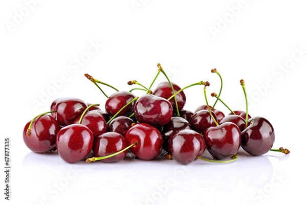 Obraz Czereśnie na białym tle