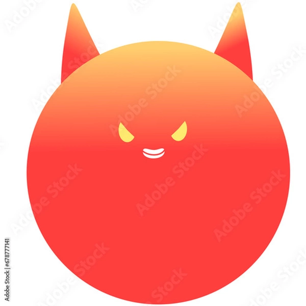 Obraz cute demon emoticon