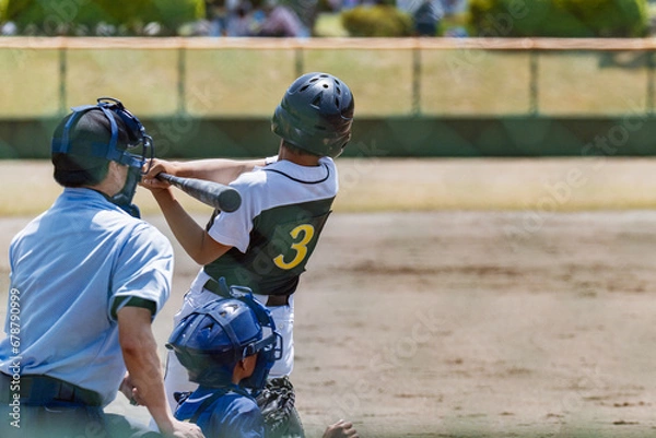 Fototapeta 少年野球試合風景