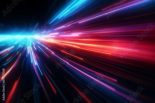 Fototapeta Abstract background with smooth lines of blue-violet and pink colors.