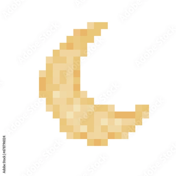 Obraz pixel art moon illustration