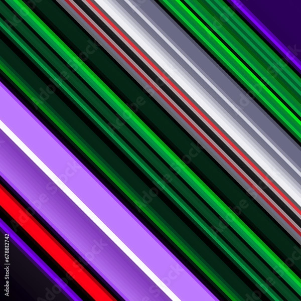 Fototapeta Colorful stripe abstract background. Motion effect. Colored fiber texture backdrop and banner. Multi color gradient pattern and textured wallpaper.
