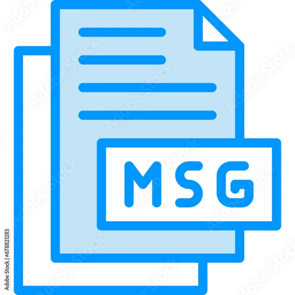 Fototapeta Msg vector line icon .svg
