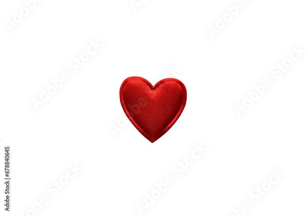 Fototapeta Heart concept. Red heart isolated on white background. Valentine's Day.