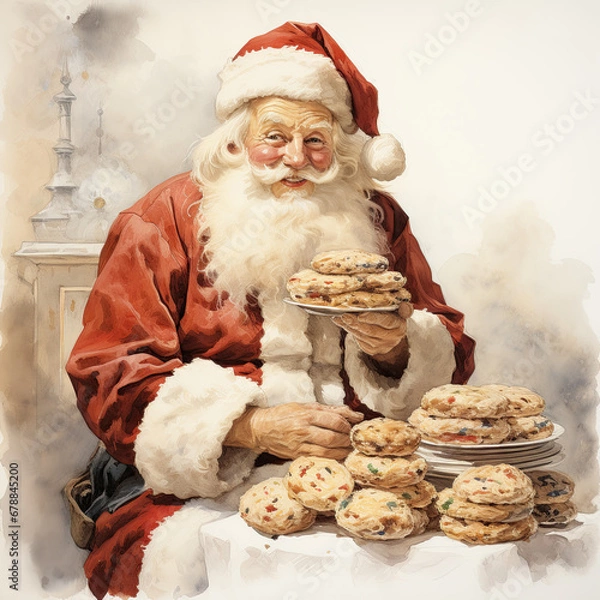 Obraz Santa Clause Eating Cookies
