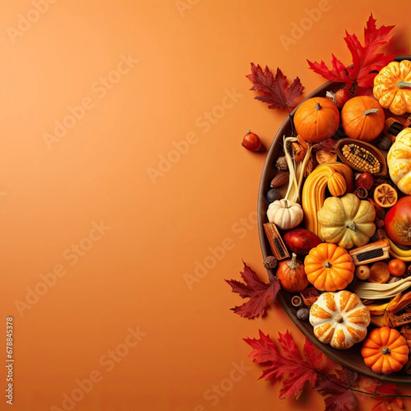 Obraz Thanksgiving Fall Squash Assortment