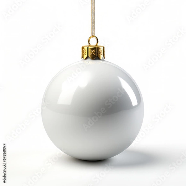Obraz white christmas ball