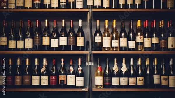 Fototapeta Wine shop background