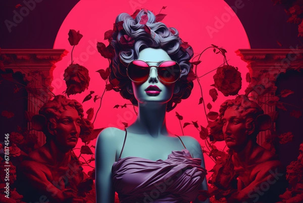 Obraz wallpaper digital art vapor-wave