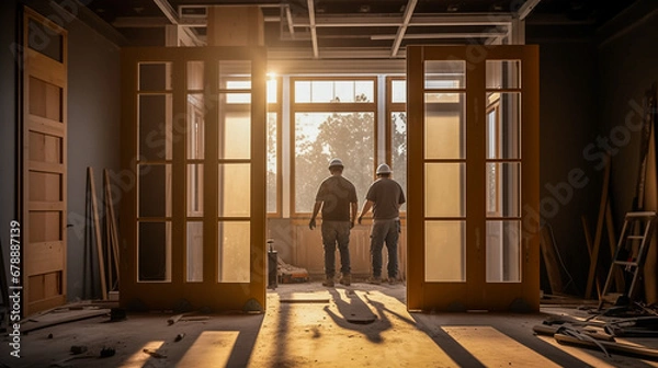 Obraz interior of a house construction workers.