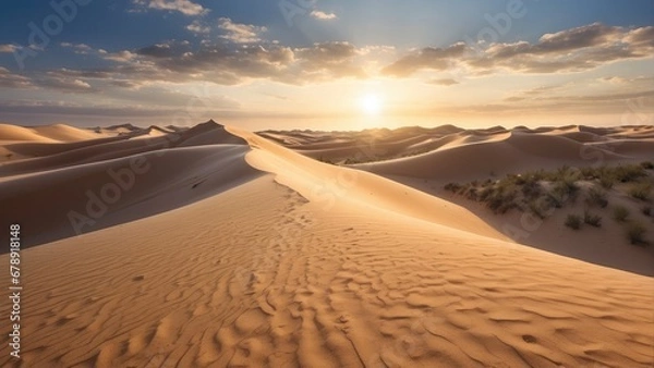 Fototapeta sand dunes in the desert landscape